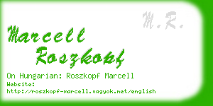 marcell roszkopf business card